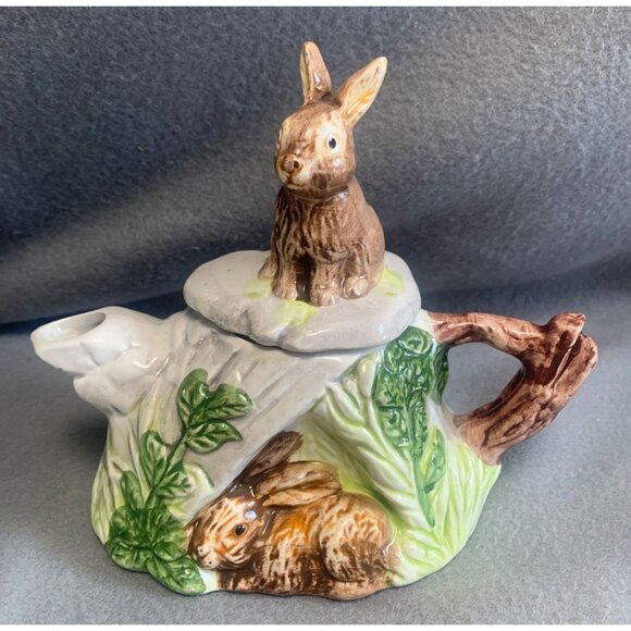 Vintage Rabbit-Themed Ceramic Teapot From 1992 By C.S.B. LTD - Picture 13 of 13